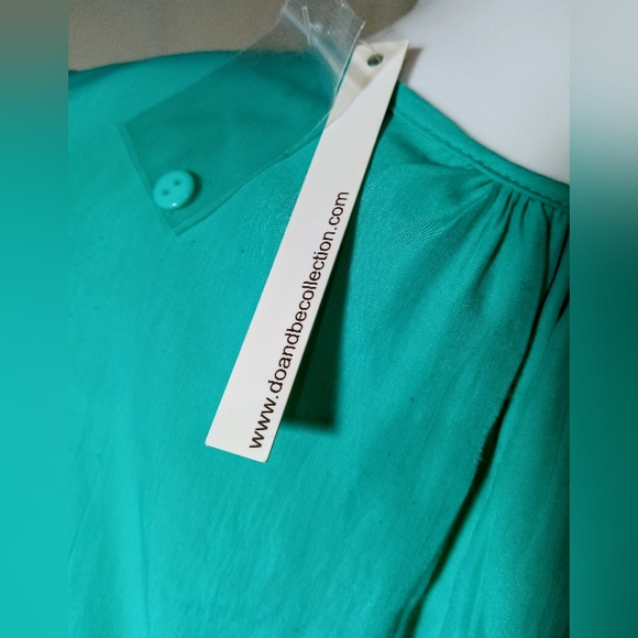 NWT Do+Be Turquoise S/L Padded Shoulder Mini Dress - Picture 8 of 8